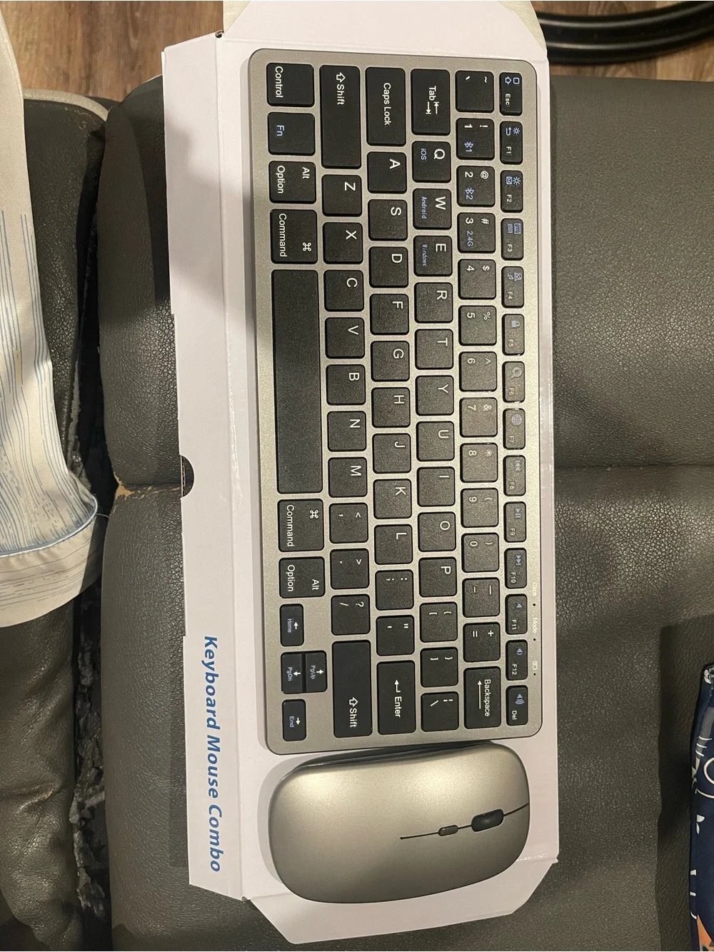 Slim Wireless Keyboard and Mouse Combo - Black and Silver